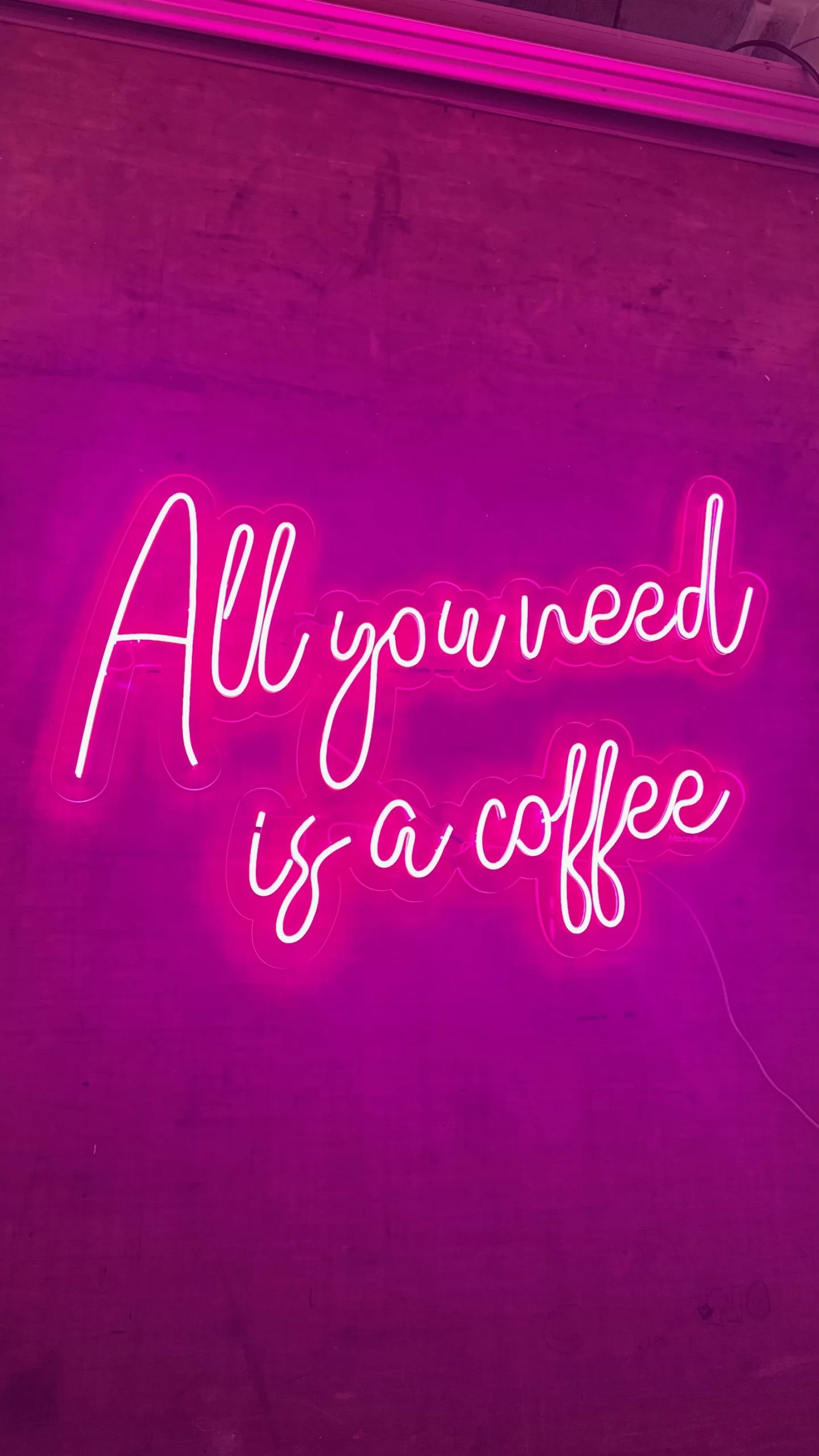 Insegna a led All you need is a coffee